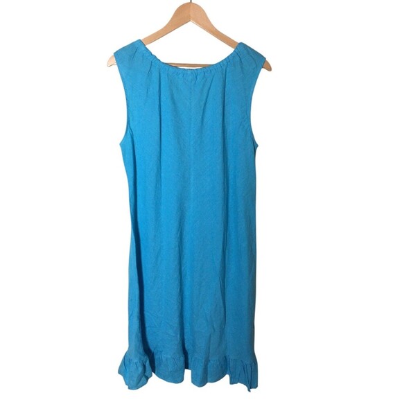 Russ Berens Dress Women's Size XL Blue Knee Length Round Neck Sleeveless - Picture 2 of 7